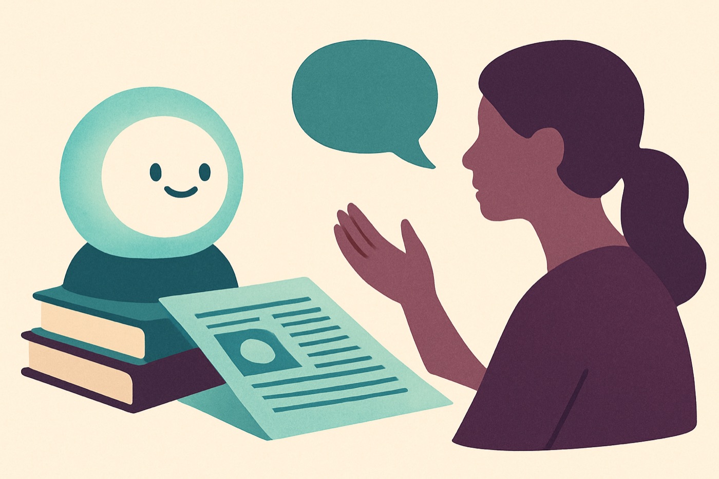 A friendly AI assistant beside research papers